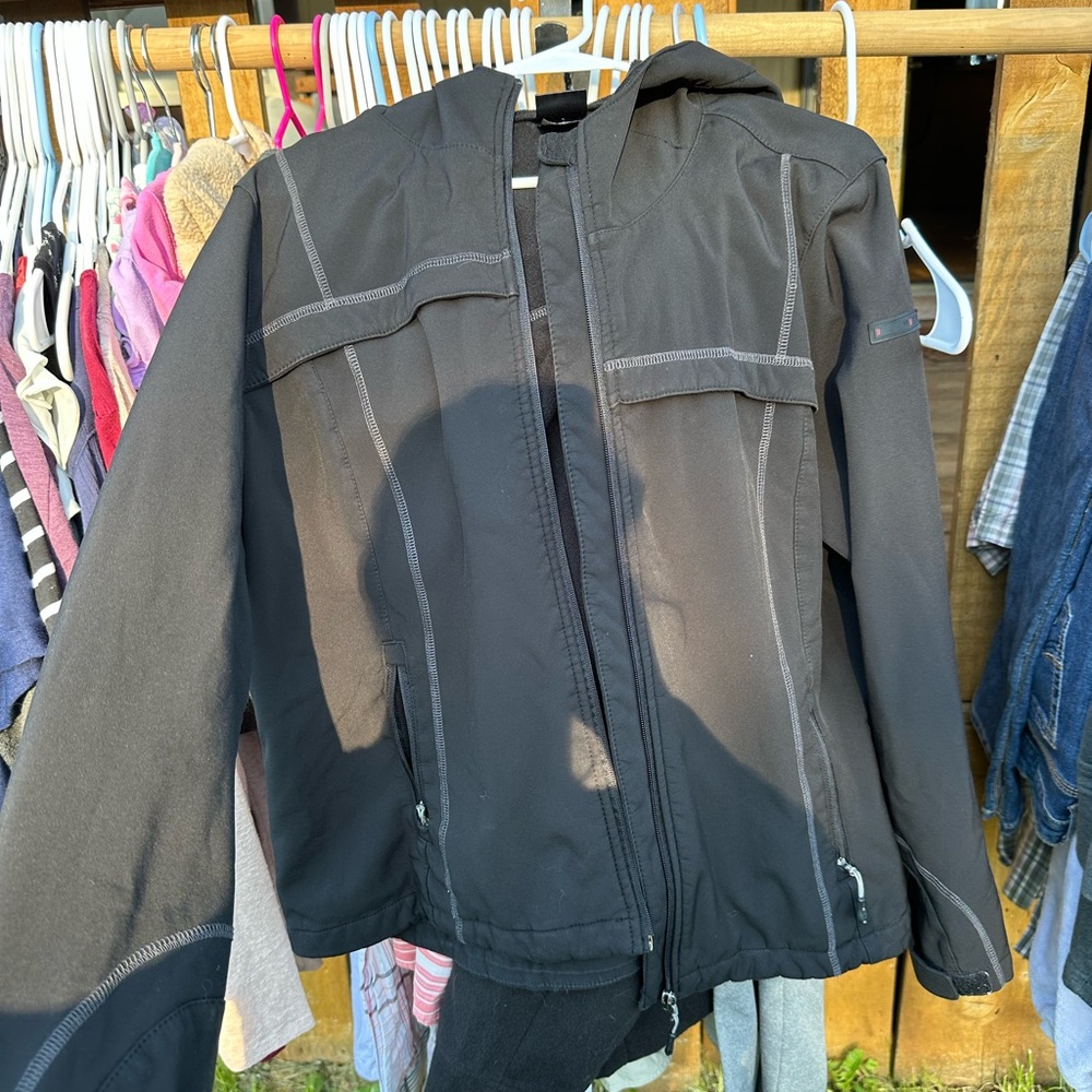 Weatherproof Black Windbreaker Durable Outdoor Jacket